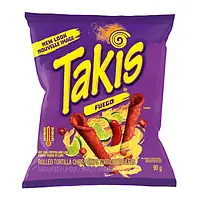 Снеки Takis Fuego Hot Chili Lime Tortilla Chips Острые 90g