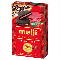 Печенье Meiji Rich Chocolate Sand Strawberry Клубника 6s 96g