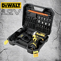 Шуруповерты DeWalt Шуруповерт аккумуляторный бюджетный 12V Шуруповёрт Деволт для дома Дрель-шуруповерт деволт