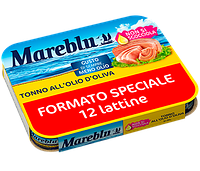 Тунец Tonno Mareblu Gusto Di Sempre Meno Olio 12s 60g 720g