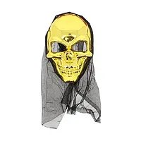Маска Halloween Creepy Town Fright Mask Golden Skull