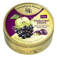 Леденцы Cavendish & Harvey Double Fruit Drops Blackcurrant Apple 175g
