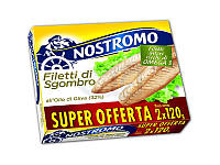 Скумбрия В Масле Nostromo Filetti Di Sgombro Olio 2s 240g