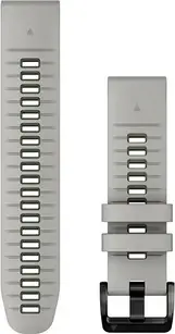 Ремінець для розумного годинника Garmin Silikonowy Pasek QuickFit Fenix 7 Pro Mglisty Szary/Ciemnozielony 22mm (101328008)