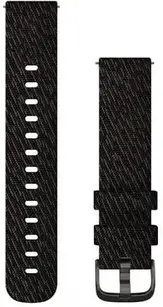 Ремінець для розумного годинника Garmin Nylonowy pasek Vivomove 3/Venu/Vivomove Style (20mm) czarna plecionka z popielatym zapięci