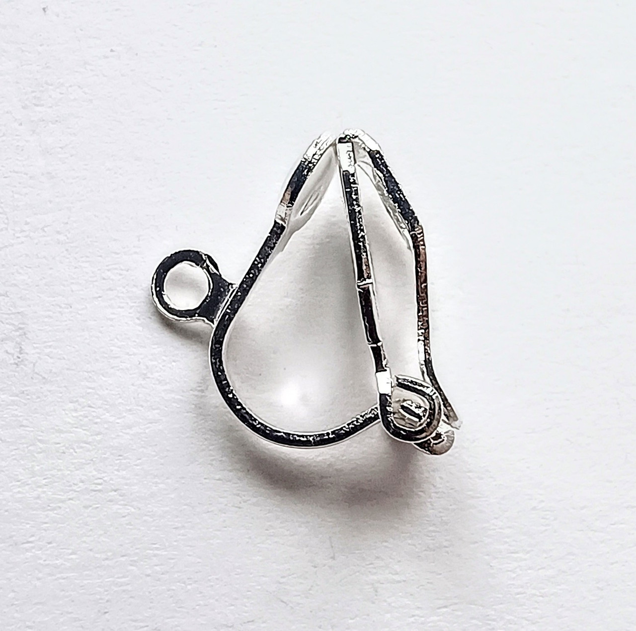 Основи для сережок Finding Кліпси з петлею Сріблясті 13 мм х 6 мм Ціна за 1 шт