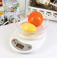 Весы кухонные с чашей KE-1 Электронные весы на батарейках до 5 кг Top