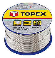 Припой TOPEX оловянный 60%Sn проволока 1.0мм 100г