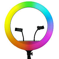 Кольцевая светодиодная LED лампа RGB Arc Ring 10" + tripod 2.1m