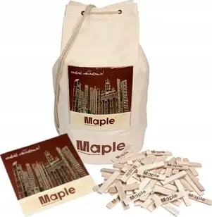 Конструктор Maple Drewniane Klocki Edukacyjne Worek 600szt.