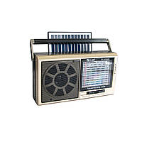 Радиоприемник ФМ Golon RX-4700BS Черно-золотой - портативный радио приемник с солнечной панелью (TOP)