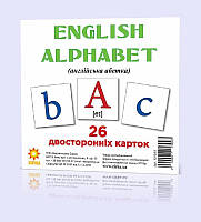 Развивающие карточки "Английский алфавит" (110х110 мм) 101693 на англ. языке js