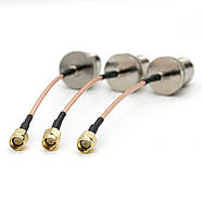 Перехідник антенний 10см пігтейл SMA Male - N Female гніздо на корпус кабель RG-316 подовжувач для антени, фото 3