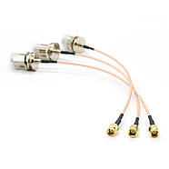 Перехідник антенний 20см пігтейл SMA Male - N Female гніздо на корпус кабель RG-316 подовжувач для антени, фото 2