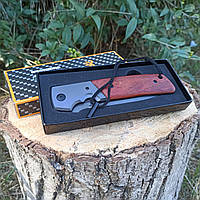Большой нож мультитул складной Browning 4.5мм ручка дерево, подарочный нож в коробке