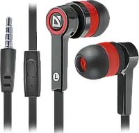 Проводные наушники с микрофоном Defender Pulse 420 jack 3,5 Black-Red