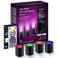 Настенная LED лампа RGB Intelligent wall lamp 4 pcs with Bluetooth European plug with app tal