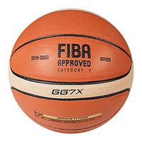 Мяч баскетбольный Fiba №7 PU , цвет коричневый