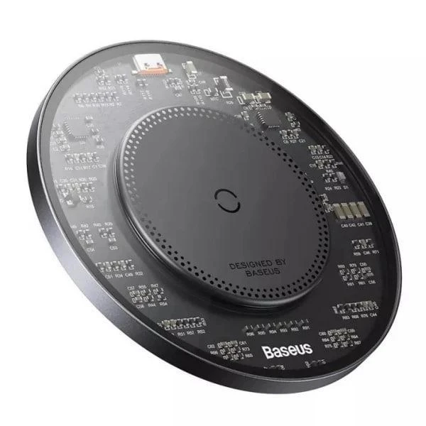 Бездротовий зарядний пристрій Baseus Simple 2 Wireless Charger с технологією Qi 15W (CCJJ050001) Black