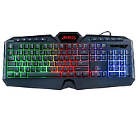 Проводная игровая USB клавиатура JEDEL K504 Мультимедийная c RGB подсветкой Top