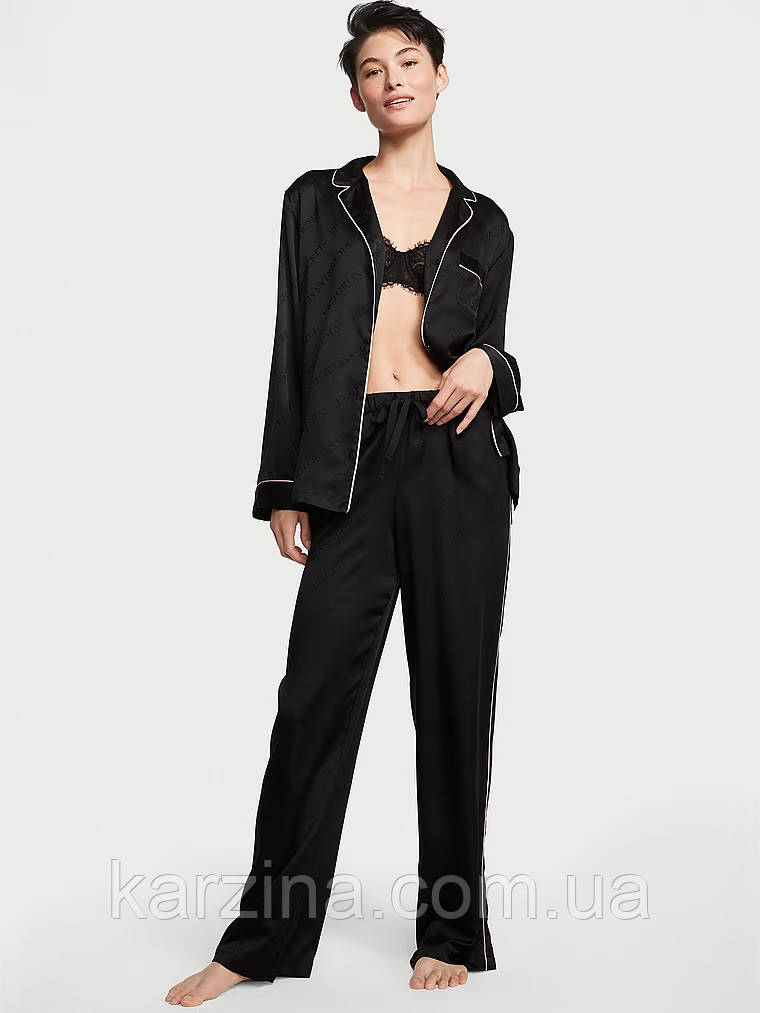 Дуже ніжна піжама р. XS (R) Victoria's Secret Satin Long Pajama Set