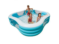 Надувной бассейн для детей и взрослых Intex 57495 Бассейн Семейный для дома или природы 229х229х56 см, 1250л