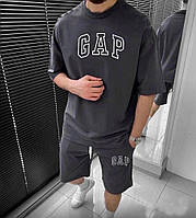 Костюм летний мужской (шорты/футболка), двунитка M(48-50) L(52-54) (4) beg1364-1697