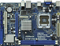 Материнская плата ASRock G41M-VS3 R2.0/REF LGA775 G41+ICH7 2*DDR3 4xSATAII Video+PCI Ex16 6ch Lan mATX