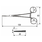 Затискач Halsted-Mosquito, прямий, 12,5 см, J-17-021, фото 2