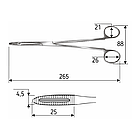 Затискач Maier, 26,5 см, прямий, J-18-531, фото 2