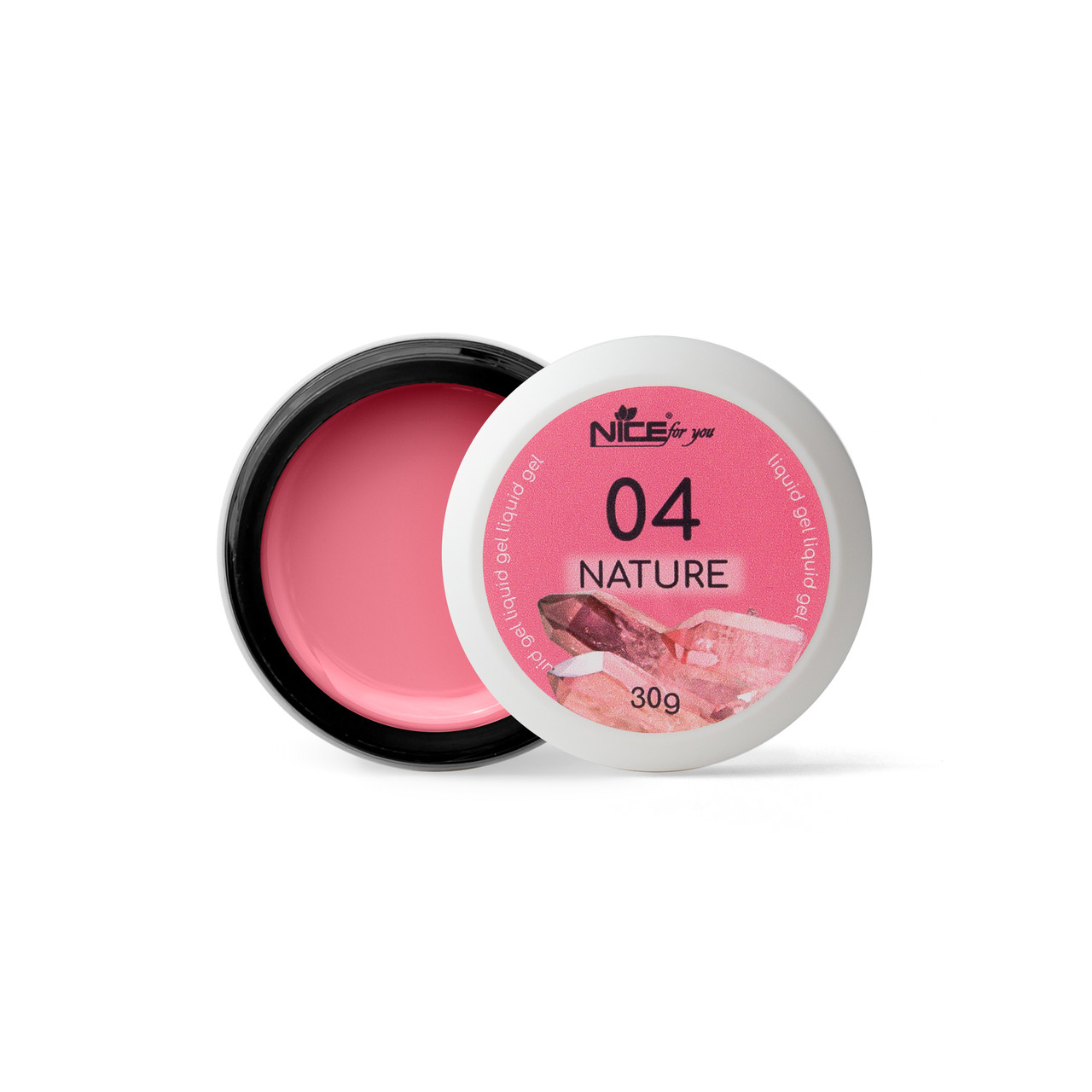 Рідкий гель Nice for you Liquid gel Nature Quartz №04 Натуральний рожевий 30 г