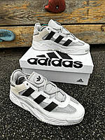 Кроссовки мужские Adidas Niteball white gray Адидас Найтбол