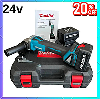 Маленькая болгарка на Makita 24v Аккумуляторная болгарка шлифмашина 125m с регулировкой оборотов 2акб glbl