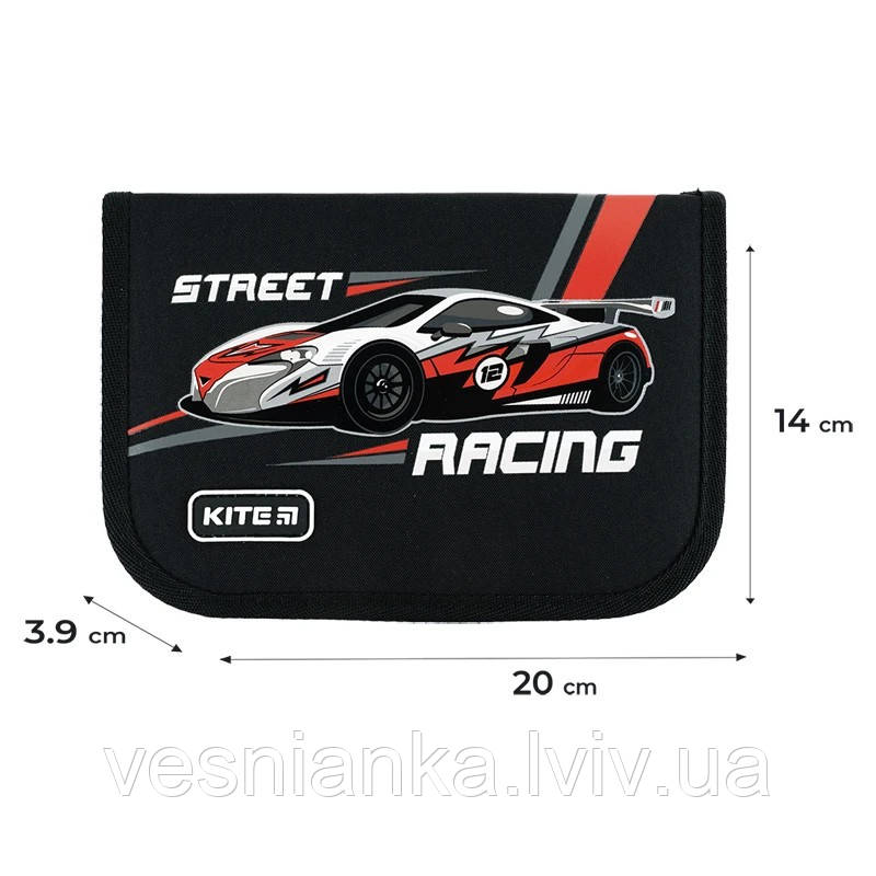 Шкільний пенал книжка на 1 відділення 1 відворот "Racing" K24-621-4 Kite