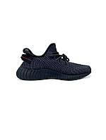 Мужские текстильные кроссовки Adidas Yeezy Boost 350 V2 Black (черные) стильные кроссы D539 Адидас