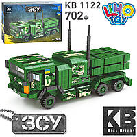 Конструктор KB 1122 військовий, машина, 702 дет., кор. 40-27-7,5 см.
