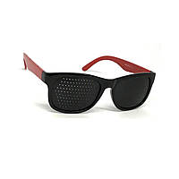 Перфоровані окуляри 6203 у чорно-червоніій оправі