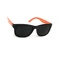 Перфоровані окуляри 6203 у чорно-помаранчевій оправі