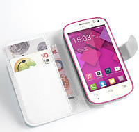 Чехол-книжка Litchie Wallet для Alcatel OneTouch POP C3 4033X   4033D Белый CS, код: 7421720