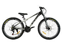 Велоcипед спортивный горный рост 135-155 см 26 дюймов CORSO GTR-3000 Серый