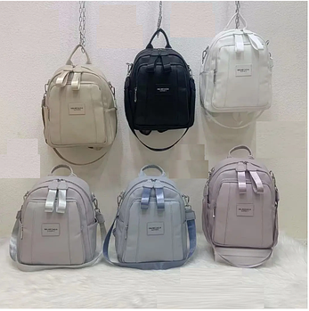 Рюкзак сумка жіноча міська на блискавці з кишенею 32*25 см зі штучної шкіри в різних кольорах VV