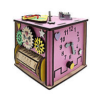 Розвиваюча іграшка Бізикуб Temple Group TG270876 15х15х15 см Рожевий js