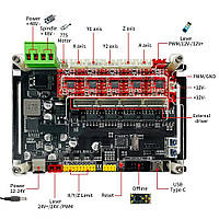 Плата управления 32-розрядная ЧПУ GRBL A4988 интерфейсная 500 Вт 4 осевое управление