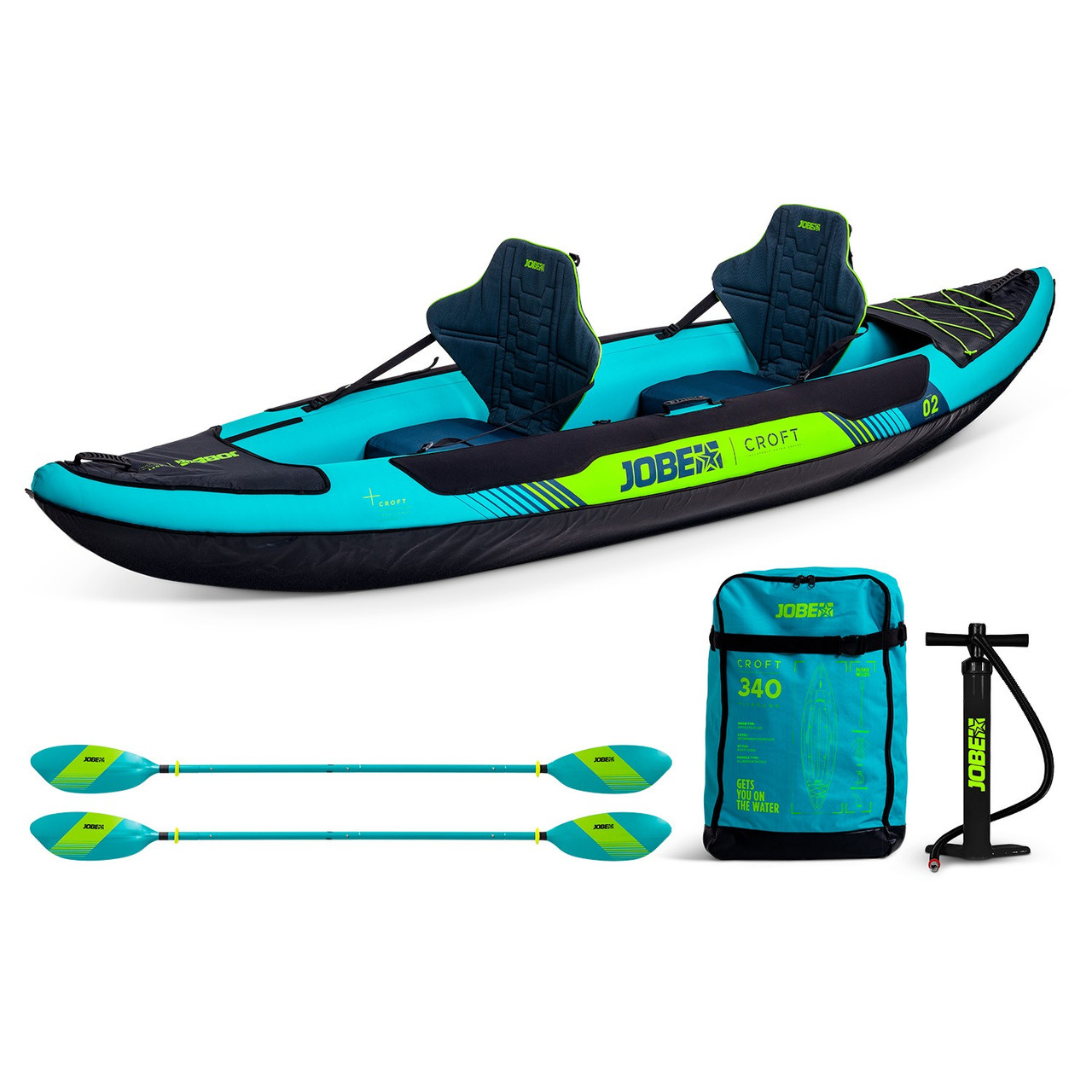 Каяк JOBE Croft Inflatable Kayak 11'2" - двомісний надувний каяк, фото 1