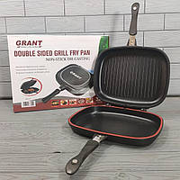 Сковорода гриль двойная 32 см Grant GR-3311 сковородка с мраморным покрытием Б6276-19