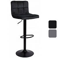 Барный стул со спинкой Hoker Just Sit MONZO-VELVET регулируемый кресло для кухни барной стойки А9752чер-18