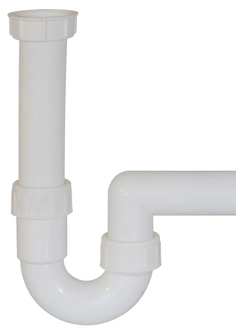 Сифон прямоточний V-подібної форми для кухонної мийки