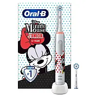 Электрическая зубная щетка детская Braun Oral-B D505 PRO 3 3000 Kids Minnie Mouse 2 насадки Б4026-19