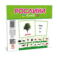 Розвиваючі дитячі картки Рослини 145596 українською та англійською js