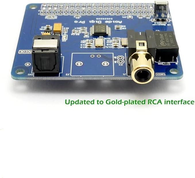Цифрова звукова карта DollaTek HiFi Digi Pro для Raspberry Pi 4B/3B+/3B/2B | Два осцилятори